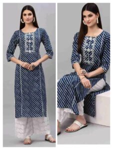 Laheriya print Kurti design