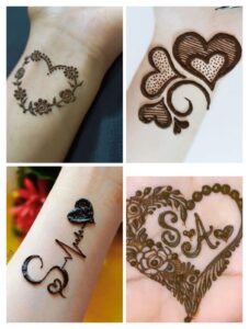 heart shape mehndi design