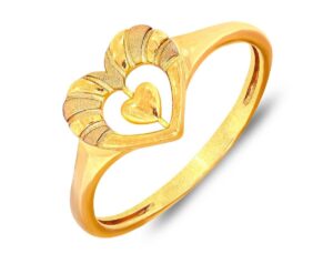 Heart gold ring design