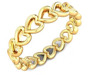 Hearts gold ring design