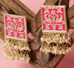 Meenakari earrings design