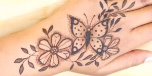 butterfly mehndi design