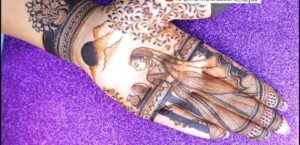 Full Lady figure mehndi designs