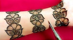 New stylish front hand mehndi design