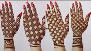 Checks Mehndi design