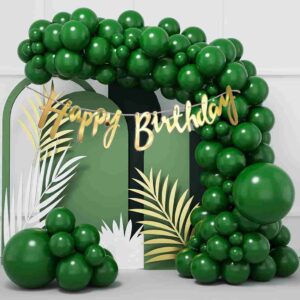 Green themed birthday decorations 