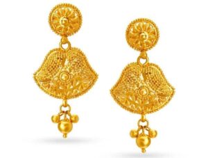 Fancy gold earrings design