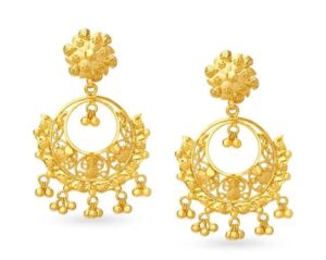 Ethereal Gold Carved Floral Earrings designs