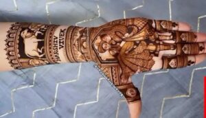 Full Lady figure mehndi design