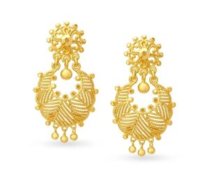 Magnificent Gold Floral Drop Earrings design