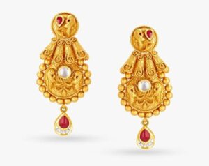 Vibrant Drop Gold earrings design