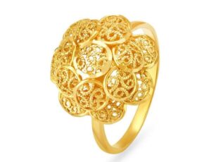 Gold Ring design With Filigree Pattern