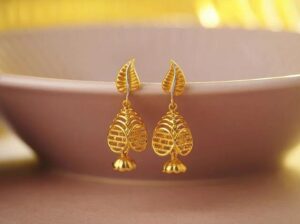 Delicate Leaf Jhumkas designs