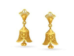 Gold Orchid Jhumka deisgns