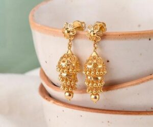 Floral Classic Gold Jhumka Designs 