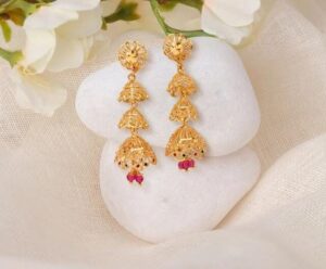 Radiant Traditional Gold Jhumka Designs