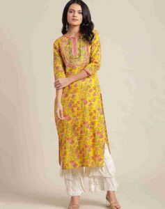 Floral print Kurti design