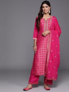 Pink banarsi kurta set