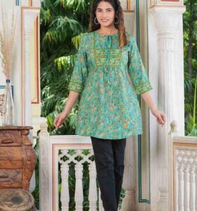 A-line short Kurta design