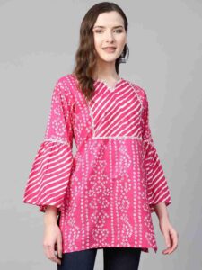 Bandhani Short  kurta design