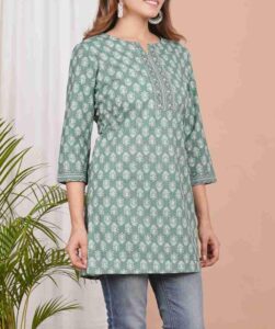 Light green kurta design