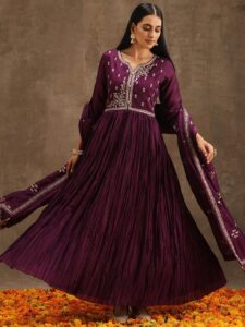 Purple Anarkali Kurta