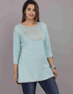 Riyon Short kurta  design