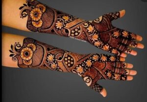 lotus mehndi design