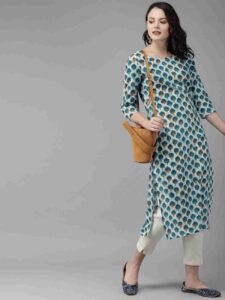 Cotton linen kurti Design