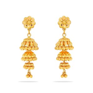 Kesara Gold Jhumka design