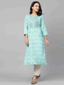 Light blue Kurti Design