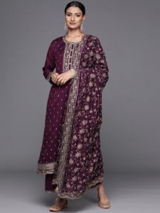 Silk Blend Straight Kurta set 