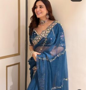 Blue colour saree