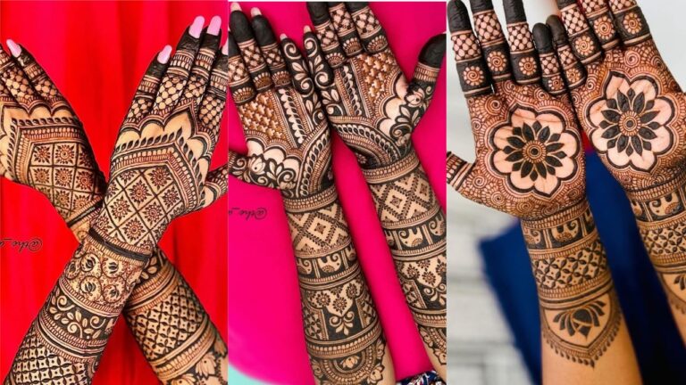 Easy dulhan mehndi design full hand