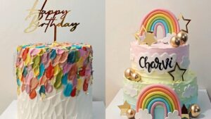 Rainbow cake design