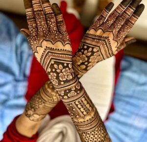 dulhan mehndi design back side