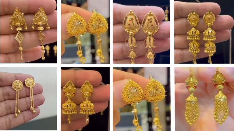 Earrings designs gold latest