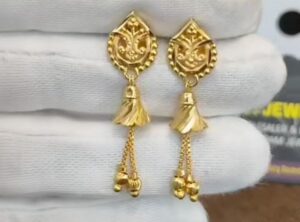 Girls gold earrings