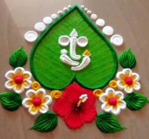 Simple rangoli design