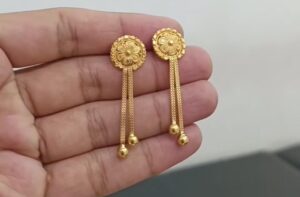 earring design gold simple