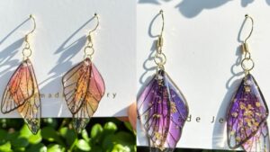 Butterfly Wing Resin Earrings design