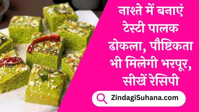 Easy palak dhokla recipe