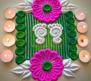 Simple and easy rangoli design