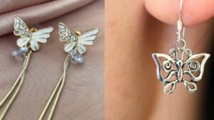 butterfly drop earrings