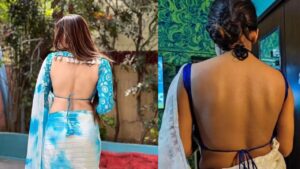 Backless blouse design for women