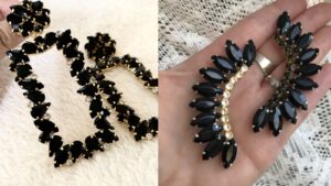 Black Crystal Earrings