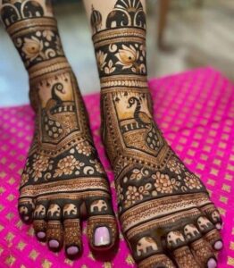 Bridal feet mehndi