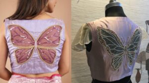 Butterfly blouse design