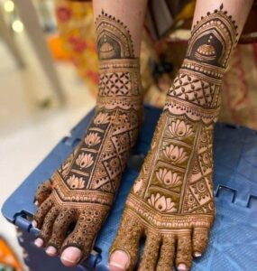 Feet mehndi design bridal