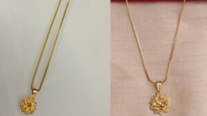 Flower gold pendant design